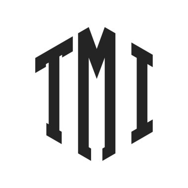 TMI Logo Design. Initial Letter TMI Monogram Logo using Hexagon shape clipart