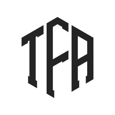 TFA Logo Design. Initial Letter TFA Monogram Logo using Hexagon shape clipart