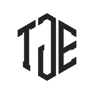 TJE Logo Design. Initial Letter TJE Monogram Logo using Hexagon shape clipart