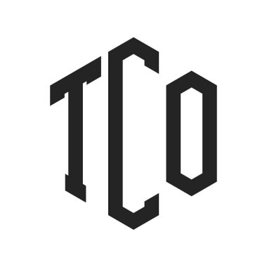 TCO Logo Design. Initial Letter TCO Monogram Logo using Hexagon shape clipart