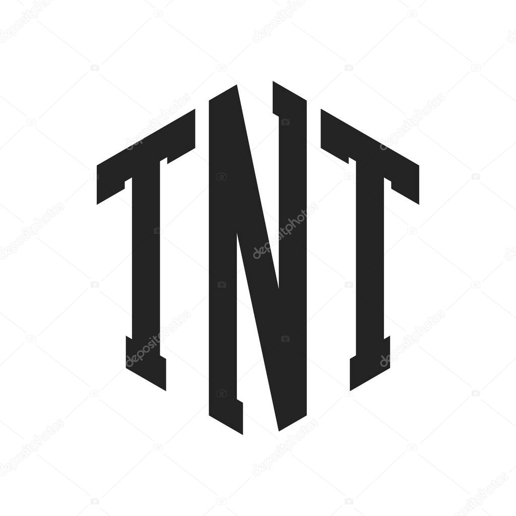 TNT Logo Design. Initial Letter TNT Monogram Logo using Hexagon shape