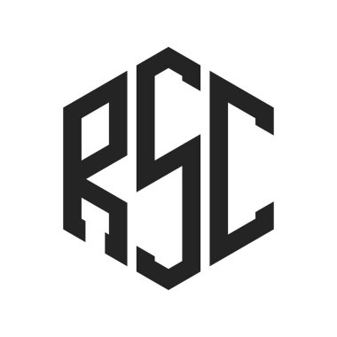 RSC Logo Design. Initial Letter RSC Monogram Logo using Hexagon shape clipart
