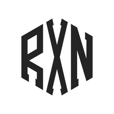 RXN Logo Tasarımı. Altıgen şekil kullanan ilk Harf RXN Monogram Logosu