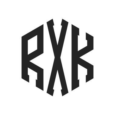 RXK Logo Tasarımı. Altıgen şekil kullanan ilk Harf RXK Monogram Logosu