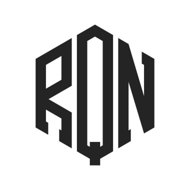RQN Logo Tasarımı. İlk Harf RQN Monogram Logosu Hexagon şekli ile