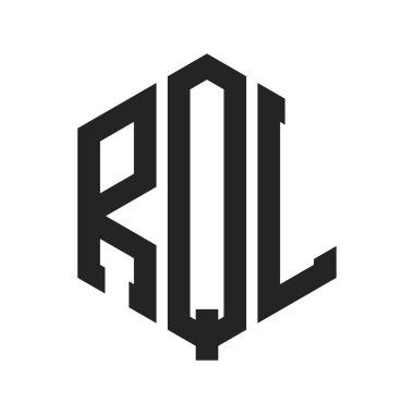 RQL Logo Tasarımı. İlk Harf RQL Monogram Logosu Hexagon şekli ile