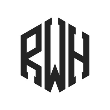 RWH Logo Tasarımı. Altıgen şekil kullanan ilk Harf RWH Monogram Logosu