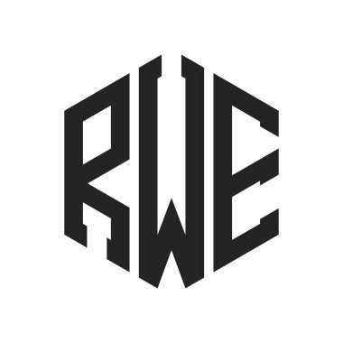 RWE Logo Tasarımı. Altıgen şekilli ilk harf RWE Monogram Logosu