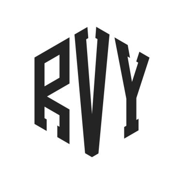 RVY Logo Tasarımı. Altıgen şekil kullanan ilk Harf RVY Monogram Logosu