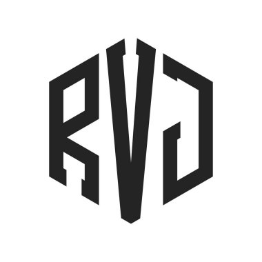 RVJ Logo Tasarımı. Altıgen şekil kullanan ilk Harf RVJ Monogram Logosu