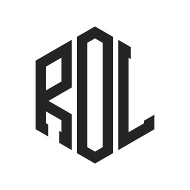 ROL Logo Tasarımı. Altıgen şekil kullanan İlk Harf ROL Monogram Logosu