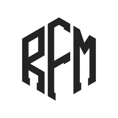 RFM Logo Tasarımı. Altıgen şekil kullanan ilk Harf RFM Monogram Logosu