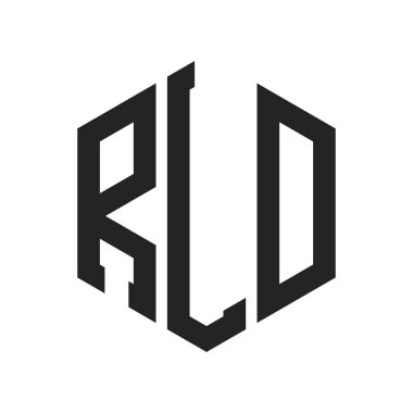 RLD Logo Design. Initial Letter RLD Monogram Logo using Hexagon shape clipart