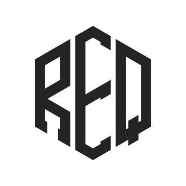 Karargah Logo Tasarımı. Altıgen şekilli Baş Harf REQ Monogram Logosu