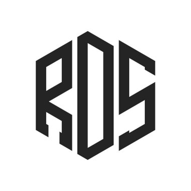 RDS Logo Design. Initial Letter RDS Monogram Logo using Hexagon shape clipart