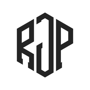 RJP Logo Tasarımı. Altıgen şekil kullanan ilk Harf RJP Monogram Logosu
