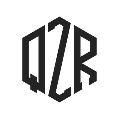 QZR Logo Tasarımı. Altıgen şekil kullanan ilk Harf QZR Monogram Logosu
