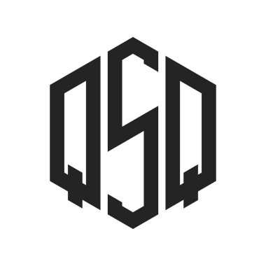 QSQ Logo Tasarımı. Altıgen şekil kullanan ilk Harf QSQ Monogram Logosu