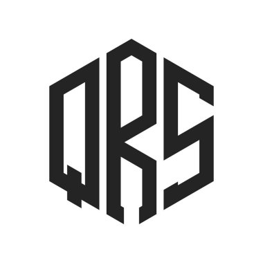 QRS Logo Tasarımı. Altıgen şekilli ilk Harf QRS Monogram Logosu