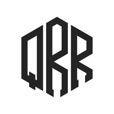 QRR Logo Tasarımı. Hexagon şekli kullanan ilk Harf QRR Monogram Logosu