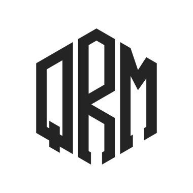 QRM Logo Tasarımı. Altıgen şekil kullanan ilk Harf QRM Monogram Logosu