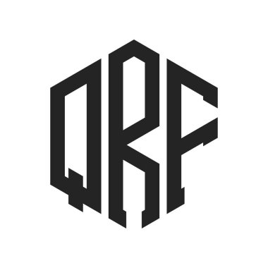 QRF Logo Tasarımı. Hexagon şeklini kullanan ilk Harf QRF Monogram Logosu