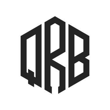 QRB Logo Tasarımı. Altıgen şekil kullanan ilk Harf QRB Monogram Logosu