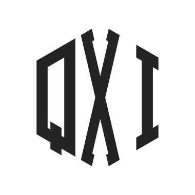 QXI Logo Tasarımı. Altıgen şekil kullanan ilk Harf QXI Monogram Logosu
