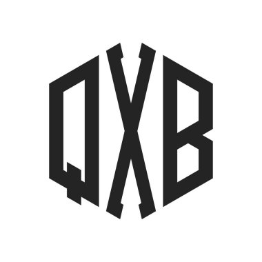 QXB Logo Tasarımı. Altıgen şekil kullanan ilk Harf QXB Monogram Logosu