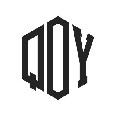 QOY Logo Tasarımı. Altıgen şekil kullanan ilk Harf QOY Monogram Logosu