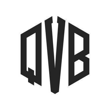 QVB Logo Tasarımı. Altıgen şekil kullanan ilk Harf QVB Monogram Logosu