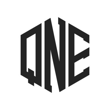 QNE Logo Tasarımı. Altıgen şekilli ilk harf QNE Monogram Logosu