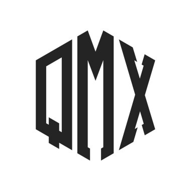 QMX Logo Tasarımı. Altıgen şekil kullanan ilk Harf QMX Monogram Logosu