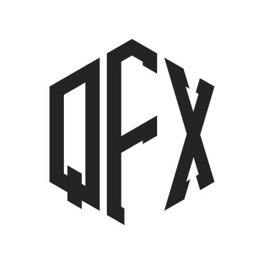 QFX Logo Tasarımı. Altıgen şekil kullanan ilk Harf QFX Monogram Logosu
