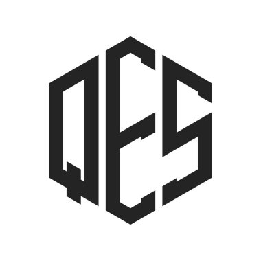 QES Logo Tasarımı. Altıgen şekil kullanan ilk Harf QES Monogram Logosu