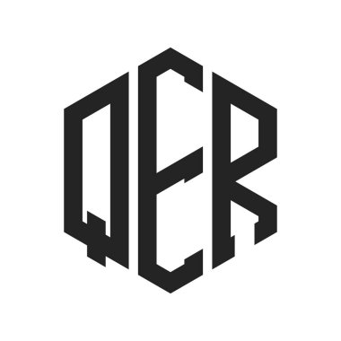 QER Logo Tasarımı. Hexagon biçimi kullanan ilk Harf QER Monogram Logosu