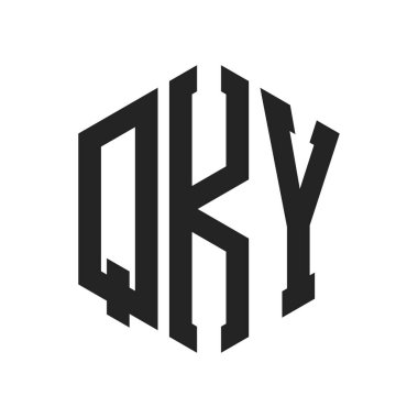 QKY Logo Tasarımı. İlk Harf QKY Monogram Logosu Hexagon şekli ile