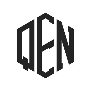 QEN Logo Tasarımı. Altıgen şekil kullanan ilk Harf QEN Monogram Logosu