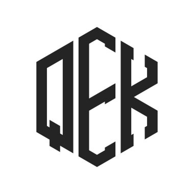 QEK Logo Tasarımı. Hexagon şekli kullanan ilk Harf QEK Monogram Logosu