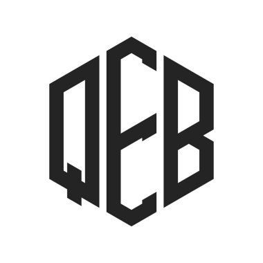 QEB Logo Tasarımı. Altıgen şekil kullanan ilk Harf QEB Monogram Logosu