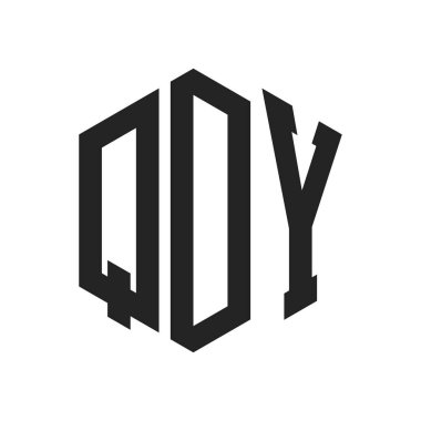 QDY Logo Tasarımı. Altıgen şekil kullanan ilk Harf QDY Monogram Logosu