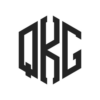 QKG Logo Tasarımı. İlk Harf QKG Monogram Logosu Hexagon şekli ile