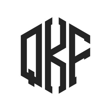QKF Logo Tasarımı. Hexagon şeklini kullanan ilk Harf QKF Monogram Logosu