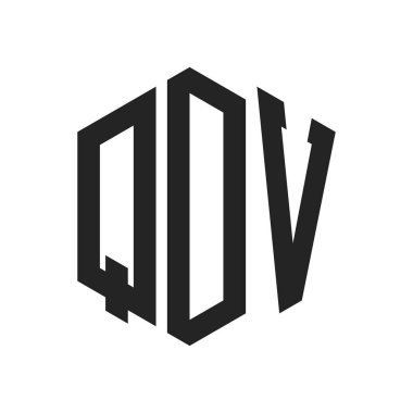 QDV Logo Tasarımı. Hexagon şekli kullanan ilk Harf QDV Monogram Logosu