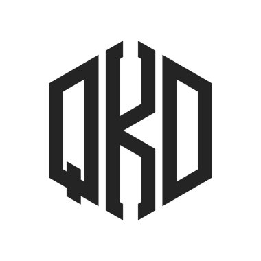 QKD Logo Tasarımı. Altıgen şekil kullanan ilk Harf QKD Monogram Logosu