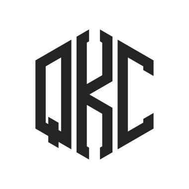 QKC Logo Tasarımı. İlk Harf QKC Monogram Logosu Hexagon şekli ile