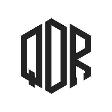 QDR Logo Tasarımı. Hexagon şekli kullanılarak ilk Harf QDR Monogram Logosu