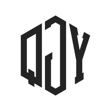 QJY Logo Tasarımı. Altıgen şekil kullanan ilk Harf QJY Monogram Logosu