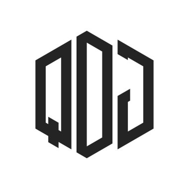QDJ Logo Tasarımı. Altıgen şekil kullanan ilk Harf QDJ Monogram Logosu