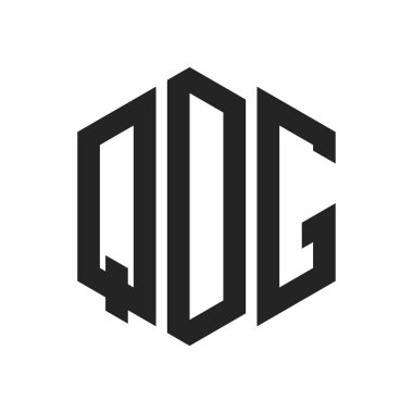 QDG Logo Tasarımı. İlk Harf QDG Monogram Logosu Hexagon şekli ile